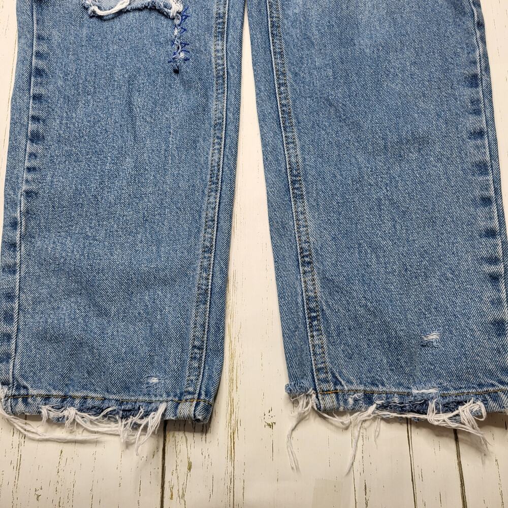 BDG Ripped Distressed Raw Hem Mom Jeans Baggy Stitched Straight Leg High Rise 29 - Picture 7 of 10